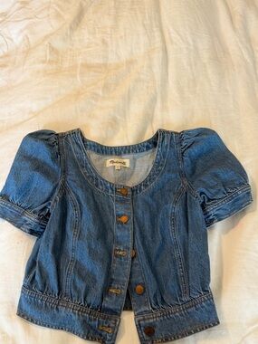 Madewell Light Blue Denim top